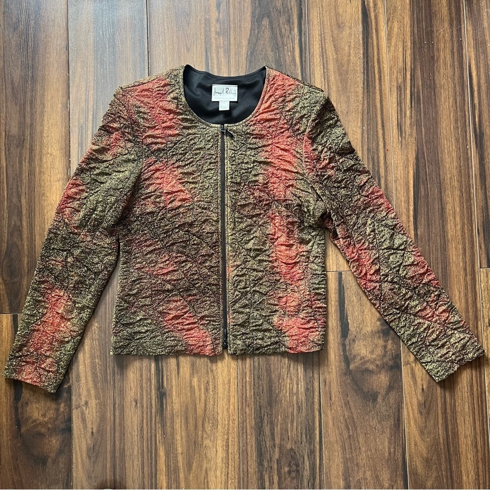 Joseph Ribkoff Textured Metallic jacket - Picture 3 of 9